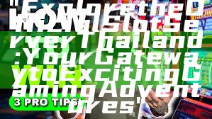 "Explore the Official Slot Server Thailand: Your Gateway to Exciting Gaming Adventures"